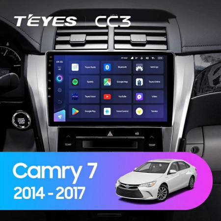 Navigatie Auto Teyes CC3 2K 360° Toyota Camry 7 2011-2014 6+128GB 10.36&quot; QLED Octa-core 2Ghz, Android 4G Bluetooth 5.1 DSP - Img 2