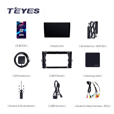 Navigatie Auto Teyes CC3 2K 360° Volkswagen Jetta 7 2018-2022 6+128GB 9.5" QLED Octa-core 2Ghz, Android 4G Bluetooth 5.1 DSP - Img 3