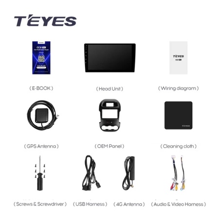 Navigatie Auto Teyes CC3 Ford Ranger 3 2011-2018 4+32GB 9" QLED Octa-core 1.8Ghz Android 4G Bluetooth 5.1 DSP - Img 8