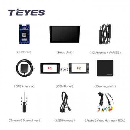 Navigatie Auto Teyes CC3 Mercedes-Benz ML W164 2006-2011 4+64GB 9" QLED Octa-core 1.8Ghz Android 4G Bluetooth 5.1 DSP - Img 8