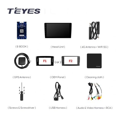 Navigatie Auto Teyes CC4 Mercedes-Benz GL X164 2006-2009 6+64GB 9.5" QLED Octa-core 2.7Ghz, Android 4G Bluetooth 5.1 DSP - Img 5