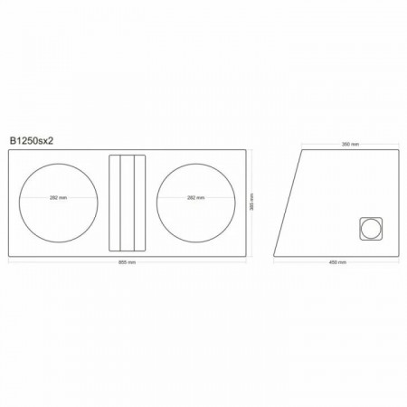 Incinta subwoofer universala, 2 x 300 mm, 2 x 50L - COD B1250sx2 - Img 9