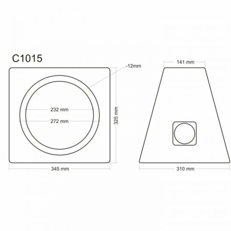 Incinta subwoofer universala, 250 mm, 15L - COD C1015 - Img 9