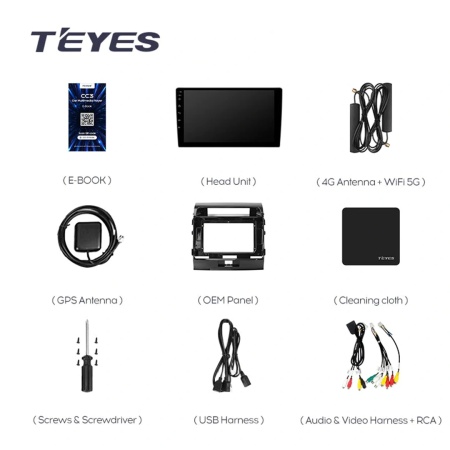 Navigatie Auto MOSS M3 Toyota Land Cruiser 11 J200 2007-2015 I 4+32GB 10" QLED Octa-core 2Ghz, Android 4G Bluetooth 5.1 DSP - Img 8
