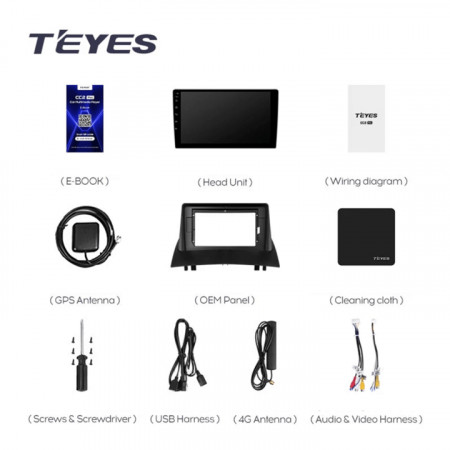 Navigatie Auto Teyes CC3 2K Renault Megane 2 2002-2009 4+32GB 9.5" QLED Octa-core 2Ghz Android 4G Bluetooth 5.1 DSP - Img 8