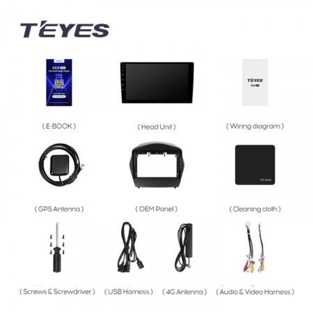 Navigatie Auto Teyes CC3 Hyundai Tucson 2 2009-2015 4+32GB 9&quot; QLED Octa-core 1.8Ghz Android 4G Bluetooth 5.1 DSP - Img 8