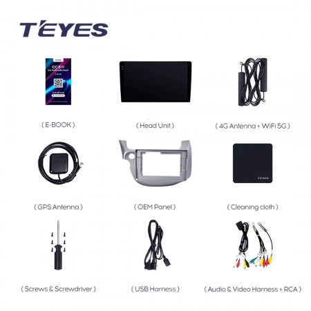 Navigatie Auto Teyes CC3L Honda Jazz 2 2007-2014 4+32GB 10.2" IPS Octa-core 1.6Ghz, Android 4G Bluetooth 5.1 DSP - Img 7