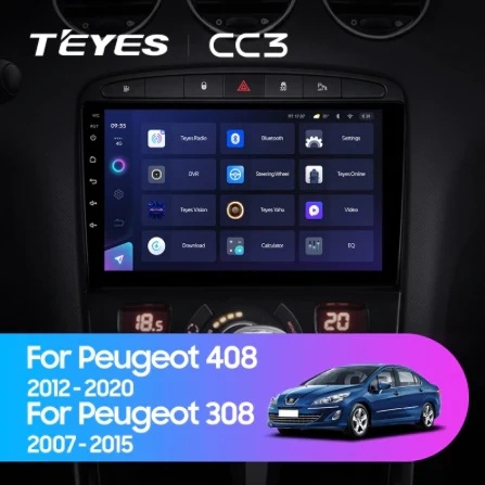 Navigatie Auto Teyes CC4 Peugeot 408 2014-2018 6+64GB 10.36" QLED Octa-core 2.7Ghz, Android 4G Bluetooth 5.1 DSP - Img 2