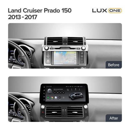 Navigatie Auto Teyes Lux One 360° Toyota Toyota Land Cruiser Prado 150 2013-2017 6+128GB 12.3" IPS Octa-core 2Ghz, Android 4G Bluetooth 5.1 DSP - Img 3