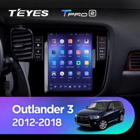 Navigatie Auto Teyes Tip Tesla TPRO 2 Mitsubishi Outlander 3 2013-2018 3+32GB 9.7" QLED Octa-core 1.8Ghz, Android 4G Bluetooth 5.1 DSP - Img 5