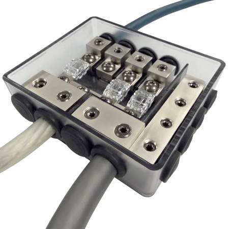 Distribuitor curent Four Connect, 4-600424, cu sigurante mini ANL, 4 intrari , 8 iesiri - Img 3