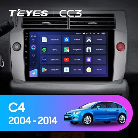 Navigatie Auto Teyes CC3 2K 360° Citroen C4 2004-2014 6+128GB 9.5&quot; QLED Octa-core 2Ghz, Android 4G Bluetooth 5.1 DSP - Img 2
