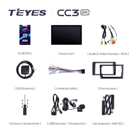 Navigatie Auto Teyes CC3 2K 360 6+128GB 13" QLED Octa-core 2Ghz Android 4G Bluetooth 5.1 DSP - Img 5