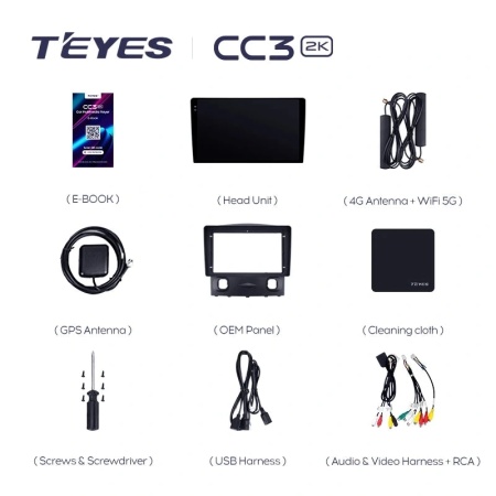Navigatie Auto Teyes CC3 2K Ford Escape 2007-2012 4+64GB 9.5" QLED Octa-core 2Ghz, Android 4G Bluetooth 5.1 DSP - Img 8