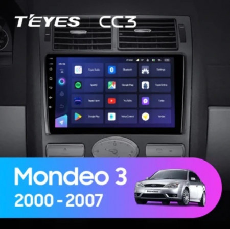 Navigatie Auto Teyes CC3 2K Ford Mondeo 2 2001-2007 4+64GB 9.5" QLED Octa-core 2Ghz Android 4G Bluetooth 5.1 DSP - Img 2