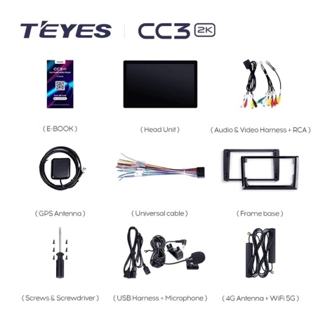 Navigatie Auto Teyes CC3 2K M Button 4+32GB 10.36" QLED Octa-core 2Ghz Android 4G Bluetooth 5.1 DSP - Img 4