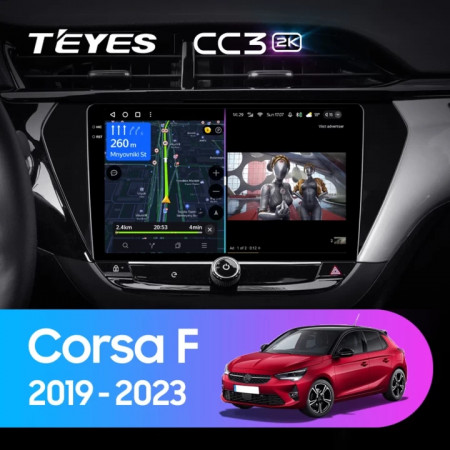 Navigatie Auto Teyes CC3 2K Opel Corsa F 2019-2023 4+32GB 9.5" QLED Octa-core 2Ghz Android 4G Bluetooth 5.1 DSP - Img 2