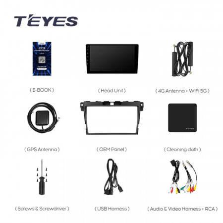 Navigatie Auto Teyes CC3 Mazda CX-7 2009-2012 4+32GB 9" QLED Octa-core 1.8Ghz Android 4G Bluetooth 5.1 DSP - Img 7
