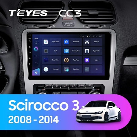 Navigatie Auto Teyes CC3 Volkswagen Scirocco 2008-2017 4+64GB 9" QLED Octa-core 1.8Ghz Android 4G Bluetooth 5.1 DSP - Img 2