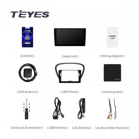 Navigatie Auto Teyes CC3L Peugeot 607 2004-2010 4+64GB 9" IPS Octa-core 1.6Ghz, Android 4G Bluetooth 5.1 DSP - Img 5