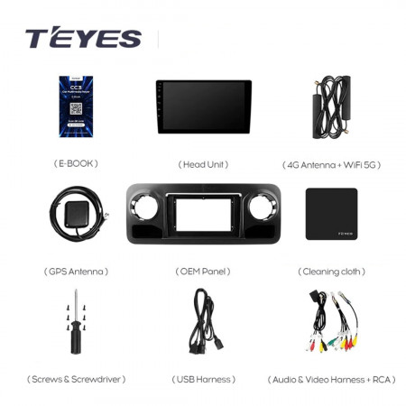 Navigatie Auto Teyes CC3L WiFi Mercedes-Benz Sprinter 2019-2023 2+32GB 10.2" IPS Quad-core 1.3Ghz, Android Bluetooth 5.1 DSP - Img 5
