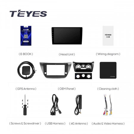 Navigatie Auto Teyes CC3L WiFi Mitsubishi Lancer 9 2007-2010 2+32GB 9" IPS Quad-core 1.3Ghz, Android Bluetooth 5.1 DSP - Img 7