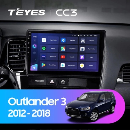 Navigatie Auto Teyes CC4L Mitsubishi Outlander 3 2013-2018 6+64GB 10.2" QLED Qualcomm 2Ghz, Android 4G Bluetooth 5.1 DSP - Img 2