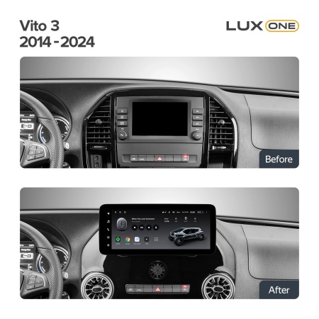 Navigatie Auto Teyes Lux One Mercedes-Benz Vito 3 2014-2023 6+128GB 12.3" IPS Octa-core 2Ghz, Android 4G Bluetooth 5.1 DSP - Img 2
