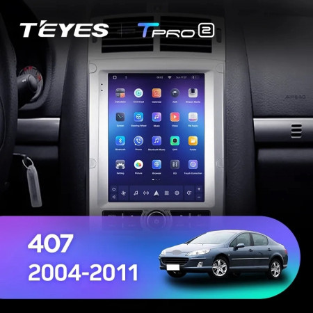 Navigatie Auto Teyes Tip Tesla TPRO 2 Peugeot 407 2004-2011 3+32GB 9.7" QLED Octa-core 1.8Ghz, Android 4G Bluetooth 5.1 DSP - Img 2
