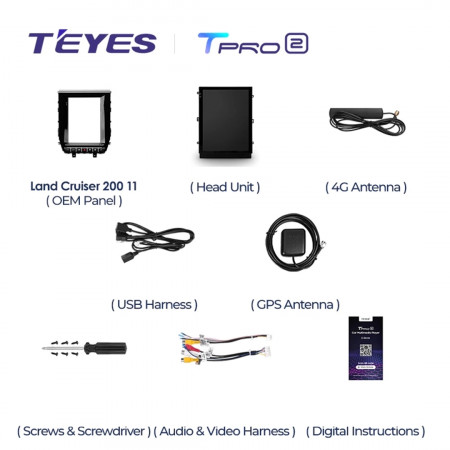 Navigatie Auto Teyes Tip Tesla TPRO 2 Toyota Land Cruiser 200 2015-2020 3+32GB 9.7" QLED Octa-core 1.8Ghz, Android 4G Bluetooth 5.1 DSP - Img 6