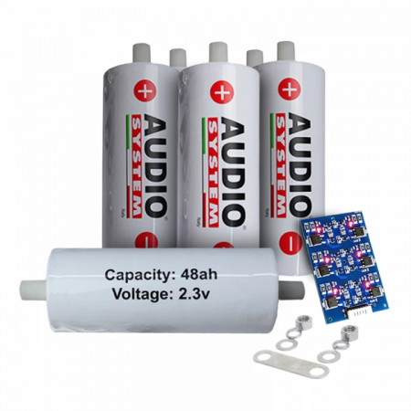 Pachet bank baterii LTO Audiosystem 6x 48Ah 2.3V, 5x Terminale, 1x BMS - Img 1