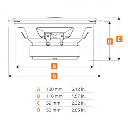 Difuzoare auto Hertz Uno K 130 set sistem 2 căi, 130mm, 55W RMS, 4Ω, set 4 difuzoare - Img 4