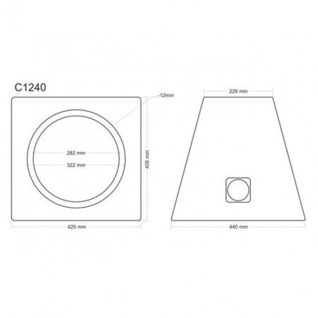 Incinta subwoofer universala, 300 mm, 40L - COD C1240 - Img 4