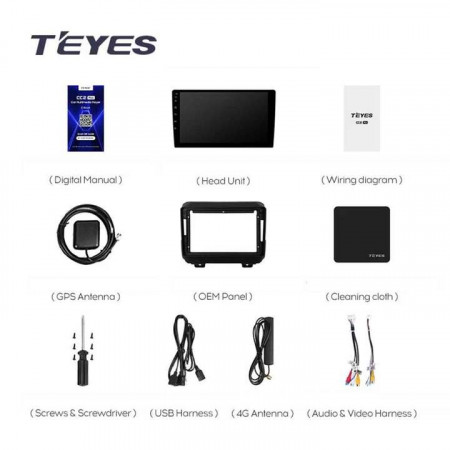 Navigatie Auto Teyes CC3 2K Jeep Wrangler 4 2018-2019 6+128GB 9.5" QLED Octa-core 2Ghz, Android 4G Bluetooth 5.1 DSP - Img 8