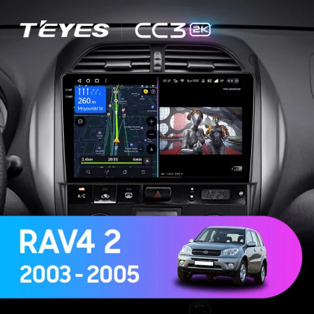 Navigatie Auto Teyes CC3 2K Toyota RAV4 2 XA20 2003-2005 6+128GB 9.5" QLED Octa-core 2Ghz, Android 4G Bluetooth 5.1 DSP - Img 3