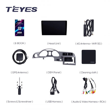 Navigatie Auto Teyes CC3L Audi A6 C6 2004-2011 4+32GB 9&quot; IPS Octa-core 1.6Ghz, Android 4G Bluetooth 5.1 DSP - Img 7