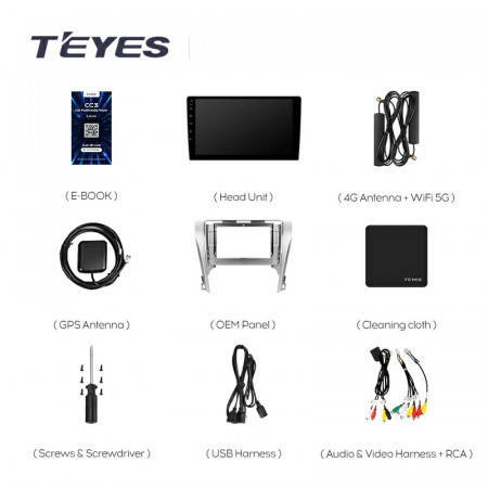 Navigatie Auto Teyes CC3L Toyota Camry 7 2011-2014 4+32GB 10.2" IPS Octa-core 1.6Ghz, Android 4G Bluetooth 5.1 DSP - Img 8