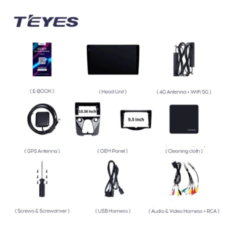 Navigatie Auto Teyes CC4 Peugeot 108 2014-2021 8+128GB 10.36" QLED Octa-core 2.7Ghz, Android 4G Bluetooth 5.1 DSP - Img 6