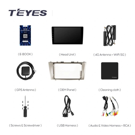 Navigatie Auto Teyes CC4 Toyota Camry 6 2006-2011 6+64GB 9.5" QLED Octa-core 2.7Ghz, Android 4G Bluetooth 5.1 DSP - Img 6
