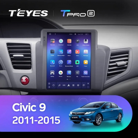 Navigatie Auto Teyes Tip Tesla TPRO 2 Honda Civic 9 2011-2015 3+32GB 9.7" QLED Octa-core 1.8Ghz, Android 4G Bluetooth 5.1 DSP - Img 2