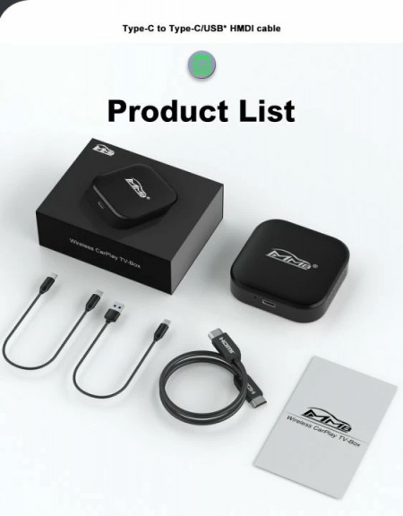 Carplay wireless multimedia box, MMB TV-Box, Android 11, 4+16GB, Quad-core 1.8 GHz - Img 4