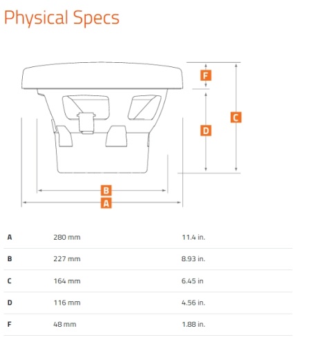 Hertz HMS 10 S4-LD-SW.1, Subwoofer Marin 250 mm, 300 W RMS, 4 Ohm, LED, Grila Sport Alba - Img 2