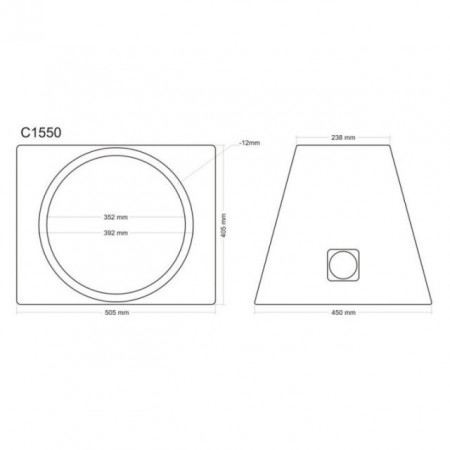 Incinta subwoofer universala, 380 mm, 50L - COD C1550 - Img 4