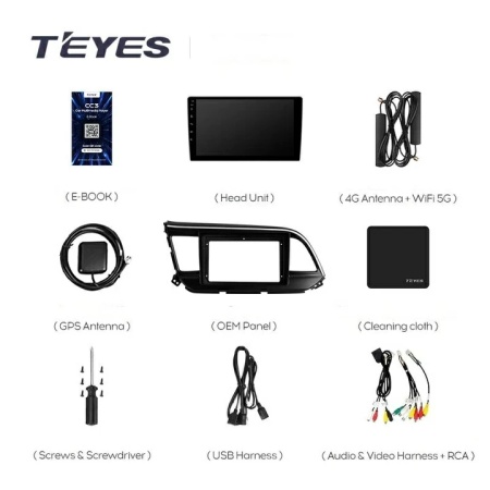Navigatie Auto Teyes CC3 2K Hyundai Elantra 6 2015-2018 4+64GB 9.5" QLED Octa-core 2Ghz, Android 4G Bluetooth 5.1 DSP - Img 8