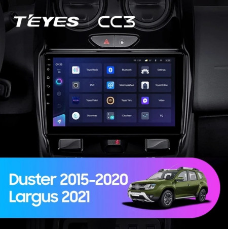 Navigatie Auto Teyes CC3 Dacia Duster 1 2013-2017 6+128GB 9" QLED Octa-core 1.8Ghz Android 4G Bluetooth 5.1 DSP - Img 2