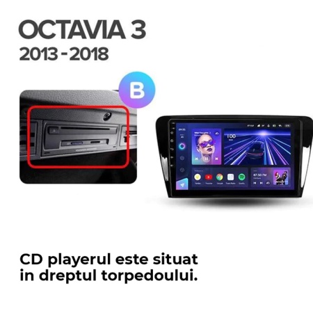 Navigatie Auto Teyes CC3 Skoda Octavia 3 2013-2018 4+32GB 10.2" QLED Octa-core 1.8Ghz Android 4G Bluetooth 5.1 DSP - Img 7