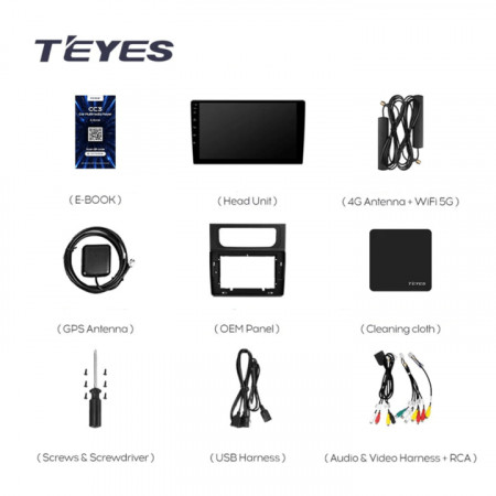 Navigatie Auto Teyes CC3 Volkswagen Touran 2 2015-2023 4+32GB 10.2" QLED Octa-core 1.8Ghz Android 4G Bluetooth 5.1 DSP - Img 8