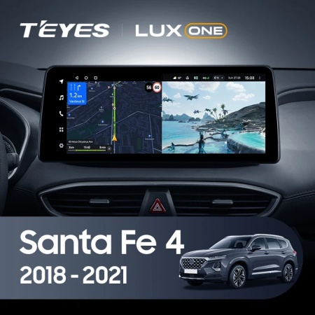 Navigatie Auto Teyes Lux One 360° Hyundai Santa Fe 4 2018-2020 6+128GB 12.3" IPS Octa-core 2Ghz, Android 4G Bluetooth 5.1 DSP - Img 2