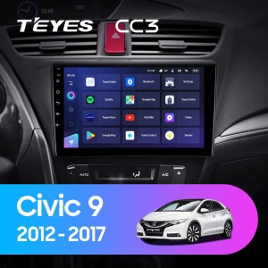 Navigatie Auto cu Asistenta AI Teyes CC4 PRO Honda Civic 9 2011-2017 8+128GB 9.5" QLED, Android 13, 5G, 7.1 DSP, CarPlay - Img 2