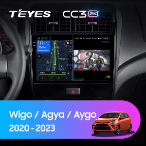 Navigatie Auto Teyes CC3 Toyota Wigo 2020-2023 6+128GB 10.2" QLED Octa-core 1.8Ghz, Android 4G Bluetooth 5.1 DSP - Img 2